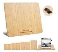 VEVOR Plateau Coulissant pour Appareils de Cuisine, 33x40,6 cm, Plateau Roulant avec Roulettes en Caoutchouc, Poignée Creuse, Planche Mobile, pour Cafetière, Petit Électroménager Cuisine, Couleur Bois