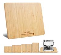 VEVOR Plateau Coulissant pour Appareils de Cuisine, 33x40,6 cm, Plateau Roulant avec Roulettes en Caoutchouc, Poignée Creuse, Planche Mobile, pour Cafetière, Petit Électroménager Cuisine, Couleur Bois