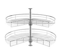 VEVOR Tourniquet Cuisine Plateau Tournant pour Meuble d’Angle 2 Niveaux 80 cm