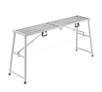 VEVOR Plateforme de Travail Échafaudage Pliant Portable 900/1100/1300/1500 mm Acier Allié, Capacité de Charge 400 kg, Pieds Antidérapants, Tabouret de Peinture pour Cloisons Sèches, Nettoyage, Lavage