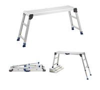 VEVOR Plateforme de Travail Pliable 1016x305 mm Hauteur Réglable 584-876 mm, Marchepied Alliage d'Aluminium, Charge Max. 226,8 kg, pour Peinture, Nettoyage, Maison, Usage Professionnel, Antidérapant