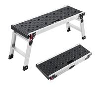 VEVOR Plateforme de Travail Pliable 910x310x420 mm, Marchepied en Alliage d'Aluminium, Capacité de Charge 226,8 kg, pour Peinture, Entretien et Maison, avec Verrous de Sécurité et Patins Antidérapants