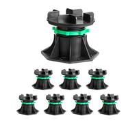 VEVOR Plot de Terrasse, Lot de 8, Support de Terrasse en Plastique PP, Hauteur Réglable 90-118 mm, Capacité de Charge 997,9 kg, Base de Fondation de Plateforme, pour Jardin Sols en Bois, Béton, Métal
