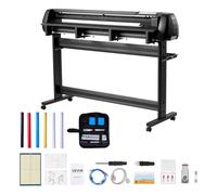 VEVOR Plotter de Découpe Largeur d'alimentation Max. 1350 mm, Traceur de Coupe Vinyle Double Lame, Force et Vitesse Réglables, avec Feuilles d'Autocollants, Film de Transfert et Logiciel Signmaster