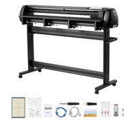 VEVOR Plotter de Découpe Largeur d'Alimentation Max. 1350 mm, Traceur de Coupe Vinyle Doubles Lames, Force et Vitesse Réglables, Écran LED, avec Logiciel Signmaster Compatible avec Windows et macOS