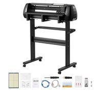 VEVOR Plotter de Découpe Largeur d'alimentation Max. 720 mm, Traceur de Coupe Vinyle Doubles Lames, Force et Vitesse Réglables, Écran LED, avec Logiciel Signmaster Compatible avec Windows et macOS