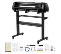 VEVOR Plotter de Découpe Largeur d'Alimentation Max. 870 mm, Traceur de Coupe Vinyle Doubles Lames, Force et Vitesse Réglables, Écran LED, avec Logiciel Signmaster Compatible avec Windows et macOS