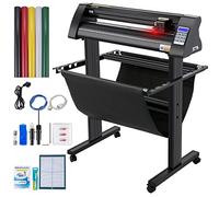 VEVOR Plotter de Découpe Vinyle 720 mm Traceur de Coupe, Machine de Découpe Vinyle avec Logiciel Signmaster Support de Sol, Coupe-Vinyle LED Panneau Numérique