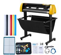 VEVOR Plotter de Découpe Vinyle 870 mm, Traceur de Coupe pour l'Impression de Vinyle, Découpe Automatique des Contours de Caméra, Écran LCD, Force et Vitesse Réglables, Compatible avec Windows