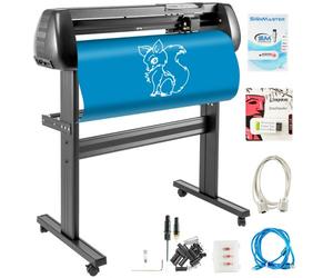 VEVOR Plotter de Découpe Vinyle, Alimentation Papier Max. 870 mm, Traceur de Coupe de Base avec Support, Contrôle Numérique, Vitesse et Force Réglables, pour Fabrication d'Étiquettes de Signalisation