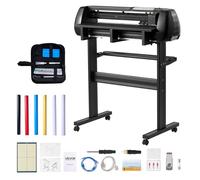 VEVOR Plotter de Découpe Vinyle Largeur d'alimentation Max. 720 mm, Traceur de Découpe Force et Vitesse Réglable, avec Doubles Lames, Écran LED, Film de Transfert et Logiciel Signmaster, Atelier