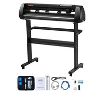 VEVOR Plotter de Découpe Vinyle Traceur de Coupe 870 mm avec Logiciel SignMaster, Machine de Découpe Vinyle Zéro Déviation Coupe Précise Interface USB & COM 3 Rouleaux 3 Lames pour Tracer Découper