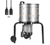 VEVOR Plumeuse Volaille Électrique 500 W Plumeuse à Poulet Tambour Acier Inoxydable 40x35 cm Machine d'Épluchage 114 Doigts Souples, Roues de Transport, 230 tr/min, pour Plumer Poules Canards Dindes