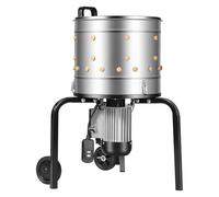 VEVOR Plumeuse Volaille Électrique 500 W Plumeuse à Poulet Tambour Acier Inoxydable 40x35 cm Machine d'Épluchage 114 Doigts Souples, Roues de Transport, 230 TR/Min, pour Plumer Poules Canards Dindes