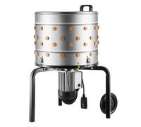 VEVOR Plumeuse Volaille Électrique 900 W Plumeuse à Poulet à Tambour en Acier Inox 50x39 cm Machine à Plumer sur Roulettes pour Plumer Plumes Poules Canards Dindes, avec 98 Doigts Souples 230 tr/min