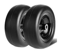 VEVOR Pneus de Tondeuse à Gazon avec Jante 2PCs, Pneus de Tracteur sans Chambre à Air 278x100-177 mm, Pneus en PU sans Crevaison, Moyeu Centré 86,4 mm, 20 Adaptateurs pour Tondeuses à Gazon Pelouse