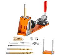 Vevor Pocket Hole Jig Kit r glable et facile utiliser Syst me de gabarit de poche avec des forets pas de forets Drif