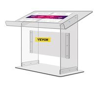 VEVOR Podium de table en acrylique de 49,5 cm de haut, pupitres de table en acrylique pour églises, surface inclinée avec rebord pour porte-livre, lutrin transparent pour conférence, récital, discours