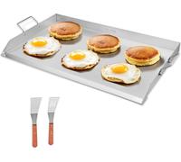 VEVOR Plaque de cuisson acier inox poêle à barbecue à dessus plat 910 x 525 mm
