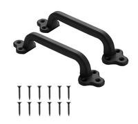 VEVOR Poignée de Porte de Grange, Lot de 2, Poignées de Portail Rustique Métal Robuste 23,1 cm, Revêtement Antirouille, Acier Carbone, pour Porte Coulissante, de Garages, d'Abri de Jardin, de Clôture