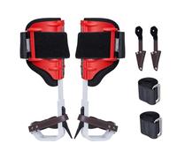 VEVOR Pointes d'escalade d'arbre, 1 Paire, Crampons d'escalade d'arbre en Aluminium, Charge de 158 kg, équipement avec Sangles et protecteurs de Pointes, pour Grimpeurs, cueillette de Fruits, Rouge