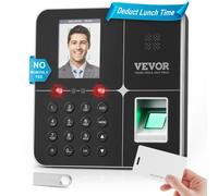 VEVOR Pointeuse Horaire Biométrique Badgeuse Machine pour Présence des Employés