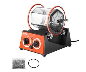 VEVOR Polisseur de Bijoux 3 kg 45 W Machine de Polissage de Bijoux 5 Vitesses 0-60 mins Réglable Polisseuse à Tambour Rotative Action Bidirectionnel pour Polir Pierre Roche Fer Bijouterie