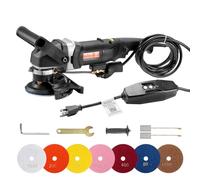 VEVOR Polisseuse Humide, 800 W, Machine de Polissage Béton 100 mm, 6 Vitesses Variables, 7 Tampons de Polissage, 700-3000 tr/min, avec Interrupteur GFCI, pour Marbre, Granit, Pierre, Roche, Carrelage