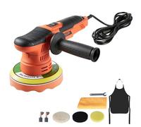 VEVOR Polisseuse Voiture 150 mm Polisseuse Double Action Orbitale Aléatoire pour Travaux de Cirage Polissage Lustrage Finitions Uniformes, 650 W, avec Vitesse Variable à 6 Niveaux 2000-6800 TR/Min