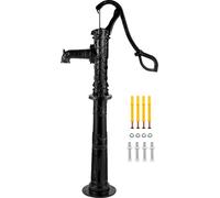 VEVOR Pompe à balancier en fonte Pompe de jardin 40x15x68cm Pompe à eau avec support de pompe 67cm Pompe à eau manuelle Nostalgie Pompe à balancier manuelle noire idéale comme décoration pour les étan