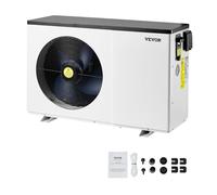 VEVOR Pompe à Chaleur électrique pour Piscine, capacité de Chauffage 3,22-15,25 KW, Chauffage de Piscine à fréquence Variable à économie d'énergie pour piscines Hors Sol 30 à 60 m³, AC220-240 V 50 Hz