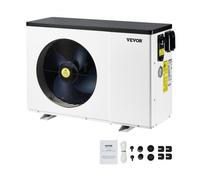 VEVOR Pompe à chaleur pour piscine, capacité de chauffage 2,51-11,38 kW, chauffage électrique de piscine à fréquence variable à économie d'énergie pour piscines hors sol 25 à 50 m³, AC220-240 V 50 Hz