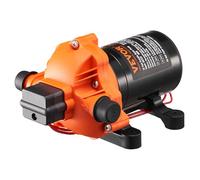 VEVOR Pompe à Eau à Membrane 12 V CC 1,8 GPM 6,81 L/min 3 Chambres avec Pressostat, Interrupteur de Pression Automatique, 60 PSI, Port MNPT 1/2'', pour Camping-car, Yacht, Camion-restaurant, Maison