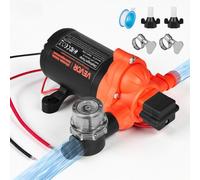 VEVOR Pompe à Eau à Membrane Auto-amorçante 12 V CC 15,1 L/min Pression 2,7 bar 3 Chambres, avec Pressostat, Pompe à Eau pour Camping-car, Lavage de Voitures, Bateaux, Irrigation Agricole, Jardin