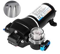 VEVOR Pompe à Eau à Membrane Auto-amorçante 12 V CC Débit 17 L/min Haute Pression 40 PSI 2,76 bar, avec Protecteur Thermique, pour Lavage de Voitures, Camping-car, Bateaux, Irrigation Agricole, Jardin