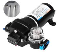 VEVOR Pompe à Eau à Membrane Auto-amorçante 12 V CC Débit 17 L/min Haute Pression 40 PSI 2,76 bar, avec Protecteur Thermique, pour Lavage de Voitures, Camping-car, Bateaux, Irrigation Agricole, Jardin