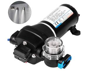 VEVOR Pompe à Eau à Membrane Auto-amorçante 12 V CC Débit 17 L/min Haute Pression 40 PSI 2,76 bar, avec Protecteur Thermique, pour Lavage de Voitures, Camping-car, Bateaux, Irrigation Agricole, Jardin