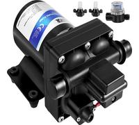 VEVOR Pompe à eau à membrane haute pression 12 V, 3 GPM Pompe à eau à membrane haute pression en polypropylène, Max. Pression 45 psi Pompe à eau Auto-amorçante, avec clapet anti-retour intégré, pour c