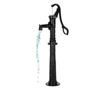 VEVOR Pompe à Eau Manuelle Puits à Bras Fonte Vintage avec Base Rehaussée Noir