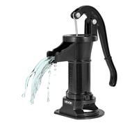 VEVOR Pompe à Eau Manuelle Puits Fonte Vintage Hauteur Refoulement 7,6 m Noir