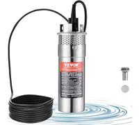 VEVOR Pompe à eau solaire, 120 W, pompe de puits profond submersible, 12 V CC, 3,2 GPM, levage 70 m, submersion maximale 30 m, pompe à eau à énergie solaire pour puits, irrigation de ferme, ranch