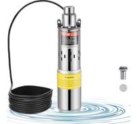 VEVOR Pompe à eau solaire, 24 V DC, 277 W, pompe de puits profond, débit max. 2,1 m³/H, hauteur de refoulement max. 83 m, profondeur d'immersion max. 20 m, arrosage des fermes, abreuvement des animaux