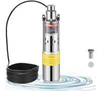 VEVOR Pompe à eau solaire, 369 W, pompe de puits profond submersible, 48 V CC, 1,9 m³/h, levage 83,29 m, submersion maximale 20 m, pompe à eau à énergie solaire pour puits, irrigation de ferme, ranch