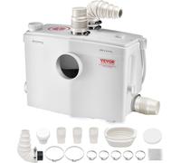 VEVOR Pompe à eaux usées 1200W, débit 180 l/min, hauteur de refoulement 10 mètres, convient pour toilettes, caves, douches, lavabos, buanderies, baignoires