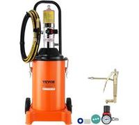 VEVOR Pompe à graisse pneumatique 50:1 – 12 L sur roues, tuyau 4 m, buse 360°, raccord NPT