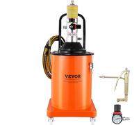 VEVOR Pompe à Graisse Pneumatique Rapport de Pression 50:1 Pompe à Seau de Graisse Pneumatique 20 L Pistolet à Graisse Pompe à Graisse Portable sur Roues avec Tuyau 4 m Buse 360° Raccord NPT Standard