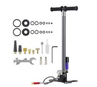 VEVOR Pompe à Main PCP 3,5 Étages Pompe PCP Haute Pression pour Carabine à Air Comprimé, Paintball, Gonflage de Pneus, Kayak, 31,03 MPa, avec Filtre Séparateur Huile et Eau, Manomètre, Tube Acier Inox
