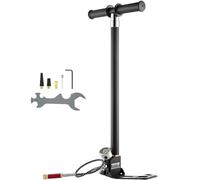 VEVOR Pompe à Main PCP 4 Étages Pompe à Carabine à Air PCP 4500 PSI Haute Pression 30 MPa Manomètre à Filtre Huile-Humidité, Acier INOX pour Pistolets à Air Comprimé, Réservoir de Plongée, Paintball