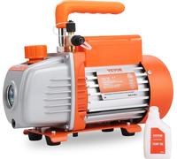 VEVOR Pompe à vide 150W Pompe à vide 1 étage Pompe de climatisation 100L/min Débit 1440U/min Vitesse 0,64/1,27cm SAE Entrée Appareils à vide 5Pa Moteur en cuivre pur HVAC/auto Charge de réfrigérant
