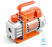 VEVOR Pompe à Vide 3,5 CFM 99 L/min Pompe à Vide Climatisation à Palettes Rotatives 1 Étage Compatible R134a R22 R410a pour Entretien des Climatiseurs Automobiles Dégazage de Résine, Huile Incluse